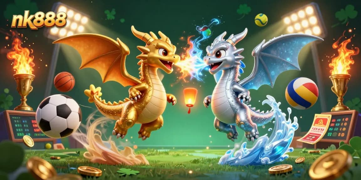 Experience the excitement of nk888 with a dynamic scene showcasing thrilling activities and vibrant characters.