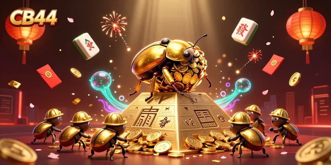 Experience the thrill of winning with CB44's vibrant gaming atmosphere featuring festive elements.