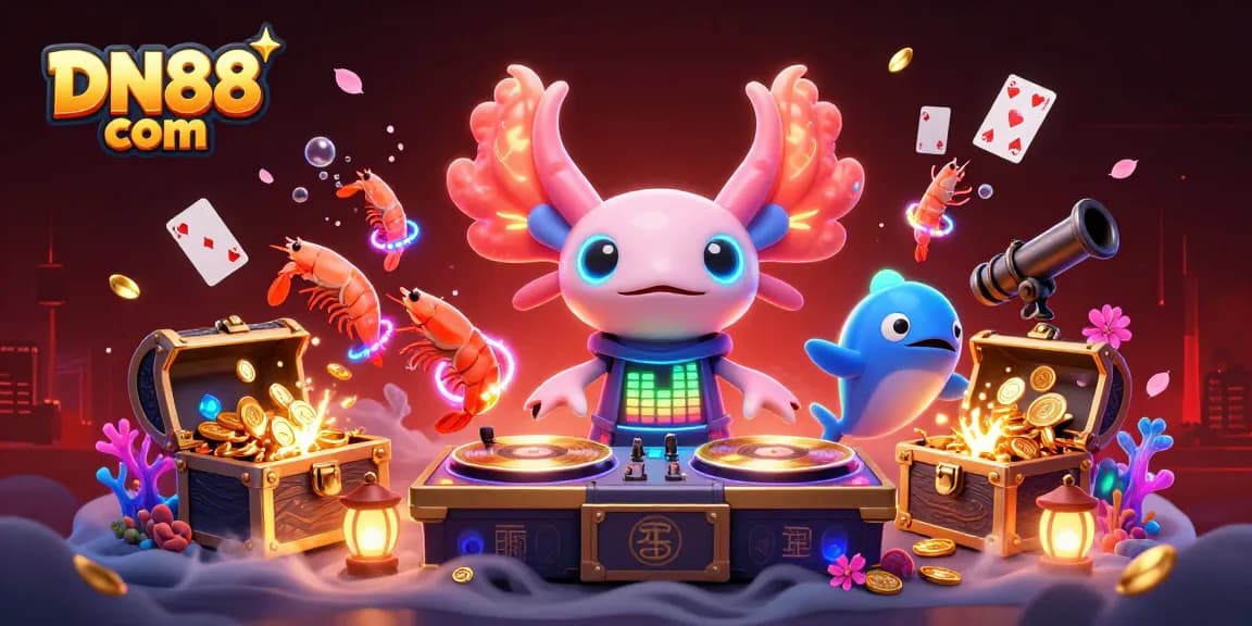 Experience thrilling gaming at DN88 com with vibrant underwater action and dynamic casino elements.
