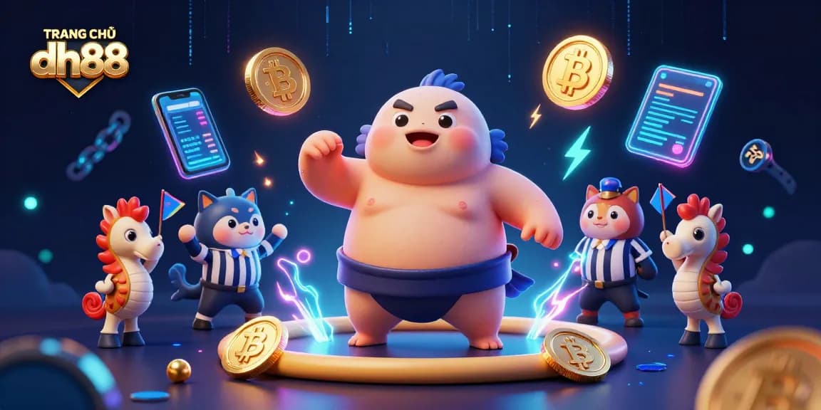 Win big at TRANG CHỦ dh88 with immersive underwater casino adventures, surrounded by vibrant 3D elements.