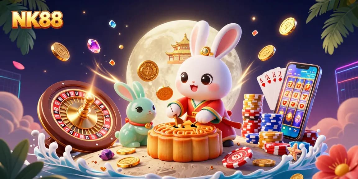 Earn big with NK88's thrilling gaming experience featuring vibrant casino elements.