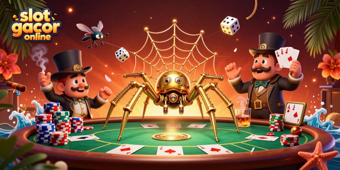 Saat bermain slot gacor online, jaring laba-laba menawan dihadirkan dalam ilustrasi 3D yang menakjubkan.