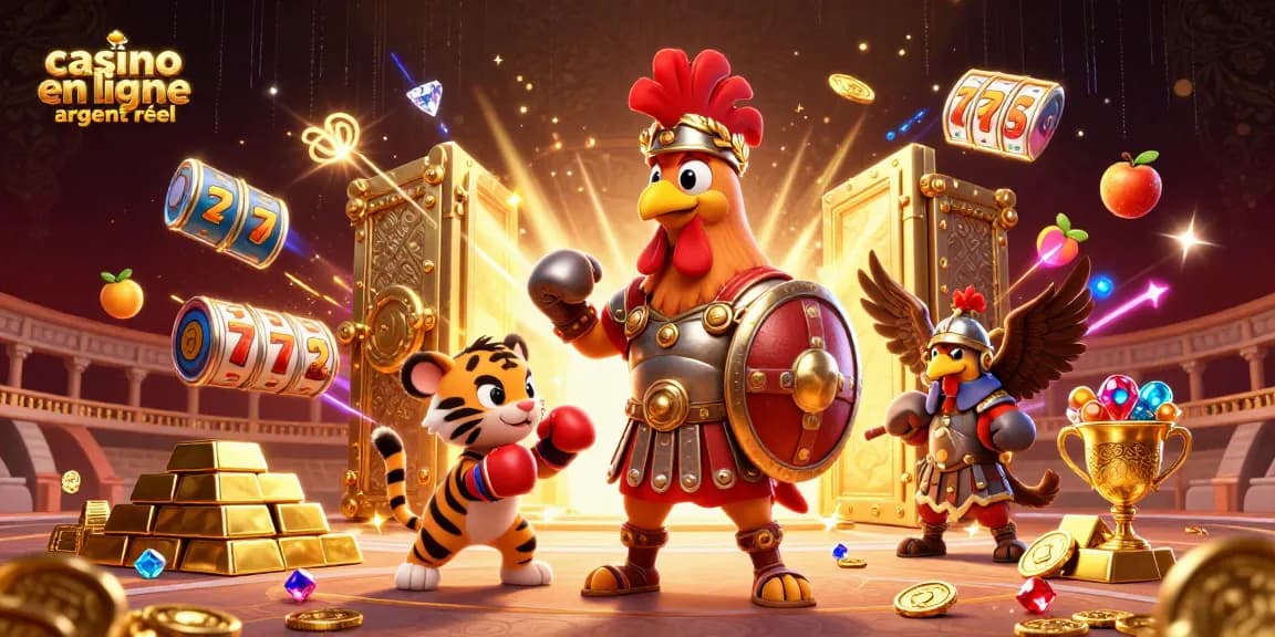 Jouez sur un casino en ligne argent réel avec des personnages animés et des trésors scintillants.