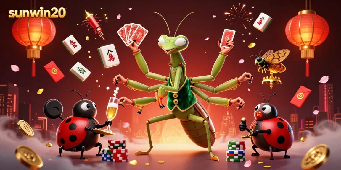 Engage in thrilling gameplay with sunwin20 at a vibrant animated casino scene featuring dynamic characters.