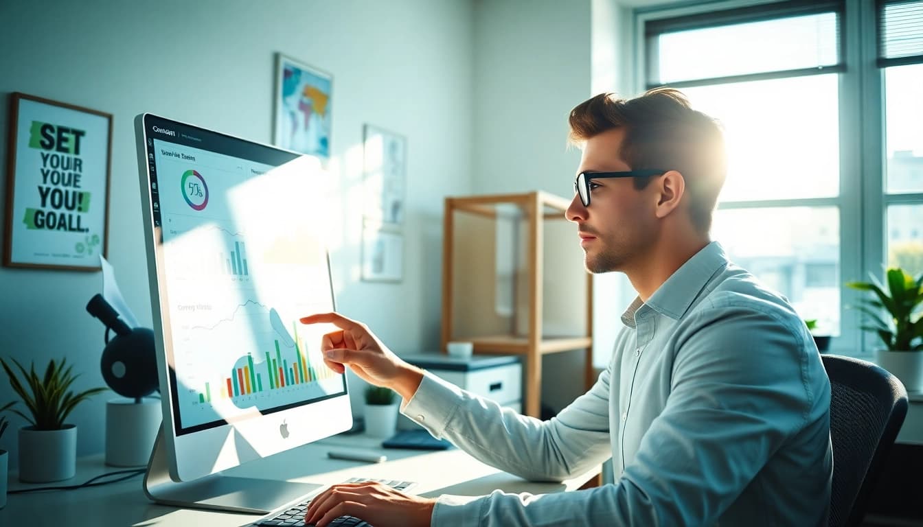 Engage with techniques to Achieve Your Goals With AI using a professional digital dashboard.