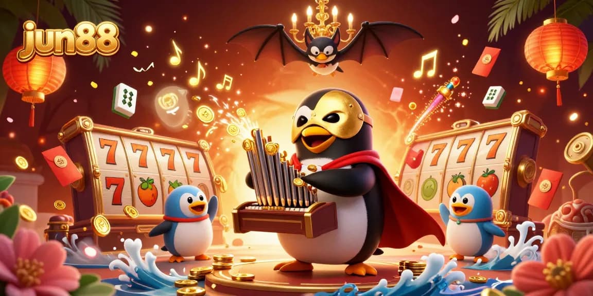 Experience thrilling winnings at jun88 with a festive atmosphere of golden coins and joyful celebrations.