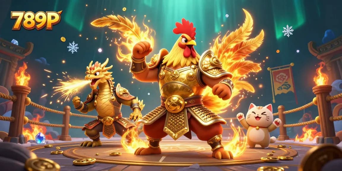 Experience thrilling gaming action with 789P's dynamic 3D casino illustration showcasing exciting characters.