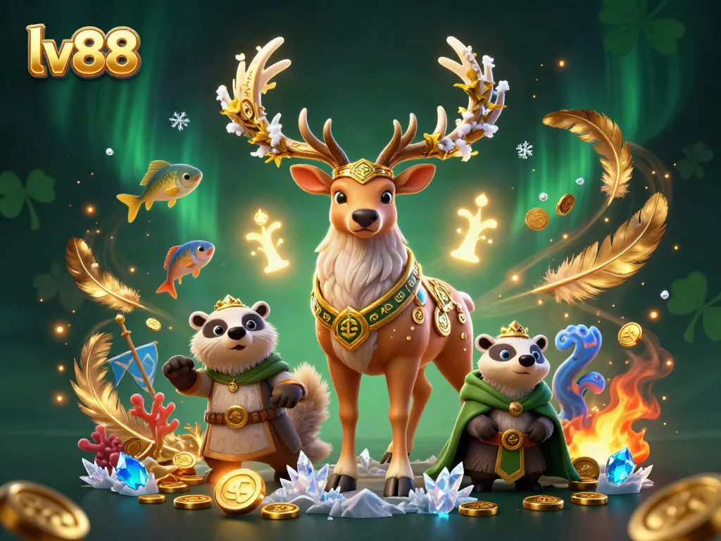 Engage in thrilling fish shooting at lv88, featuring sea creatures and betting tokens in a vibrant 3D scene.
