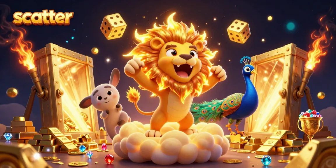 Experience the thrill of scatter wins in this vibrant, action-packed casino scene.