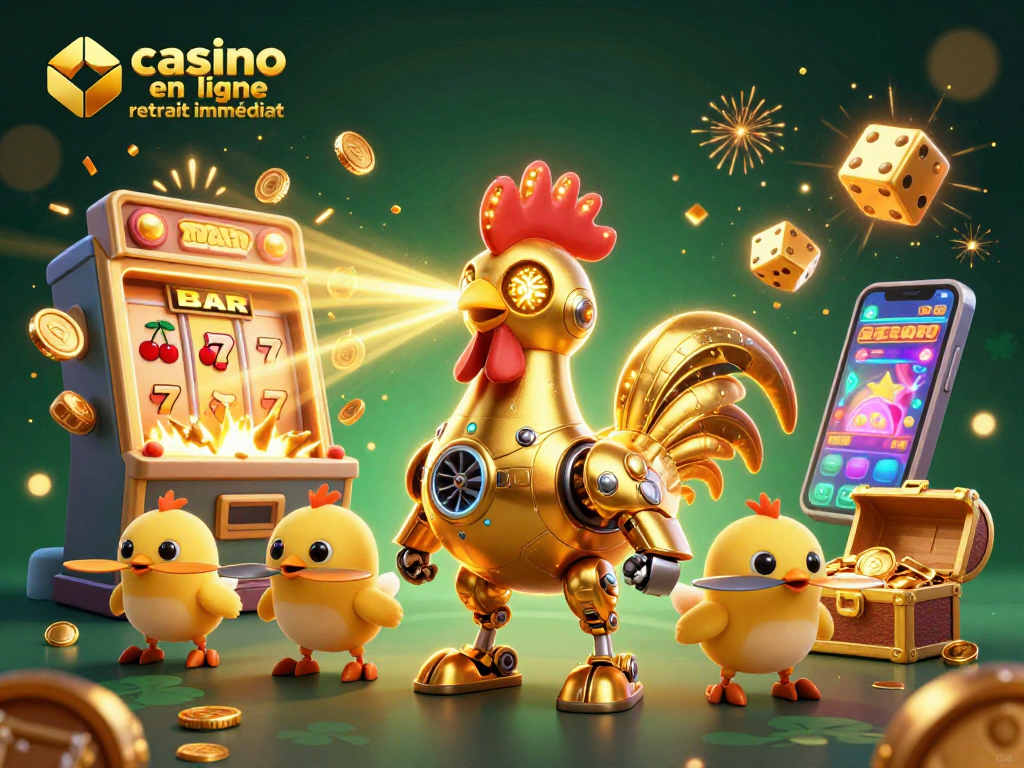 Jouez dans un casino en ligne retrait immédiat pour des gains rapides avec des symboles de jackpot.