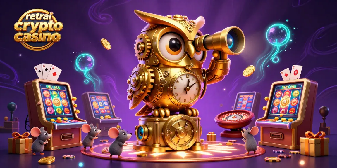 Retrait crypto casino : profitez d'une expérience ludique avec un hibou doré et des jeux de casino.