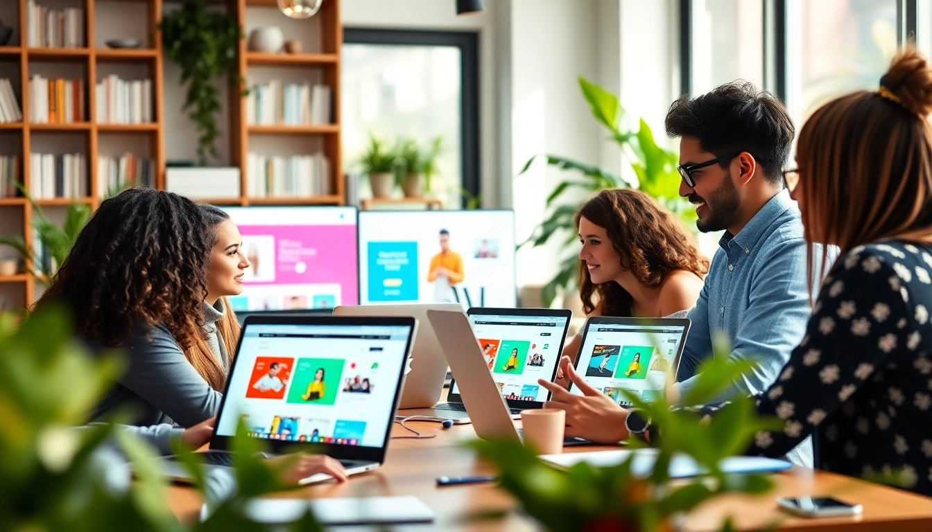 Team of Shopify Plus agency experts collaborating in a modern office to enhance e-commerce.