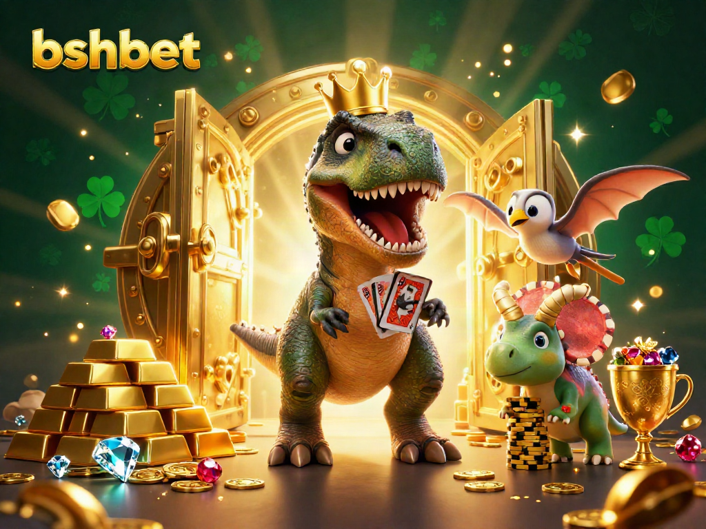 bshbet showcases a vibrant 3D cartoon scene, highlighting engaging casino adventures and friendly competition.