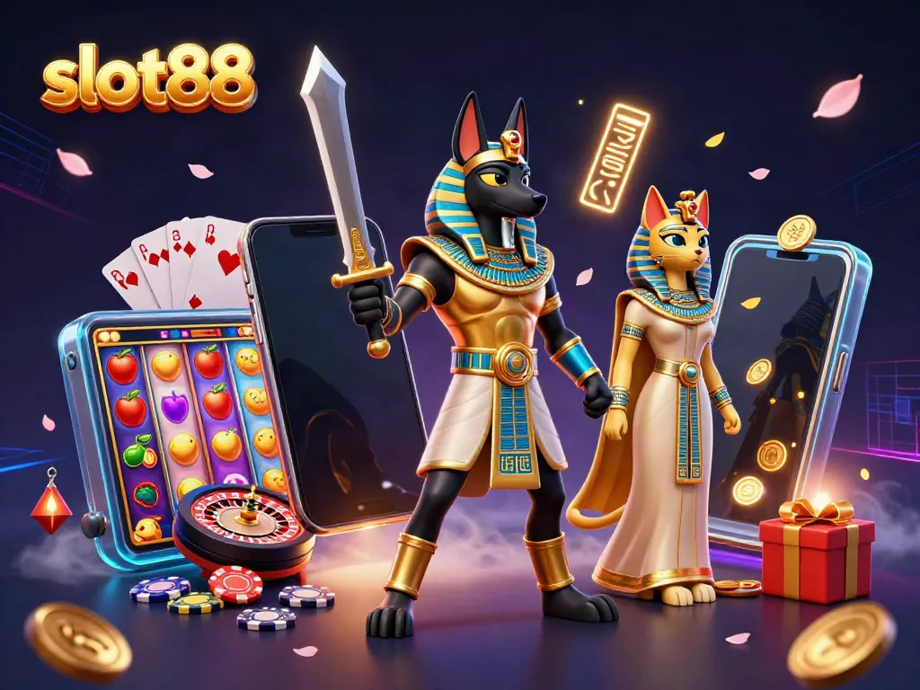 Slot88 memberikan pengalaman bermain slot yang menarik dengan simbol buah dan koin emas.