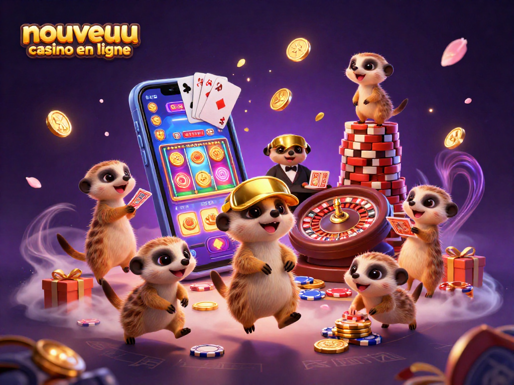 Découvrez un nouveau casino en ligne où des suricates gèrent un jeu affolant avec des machines à sous colorées.