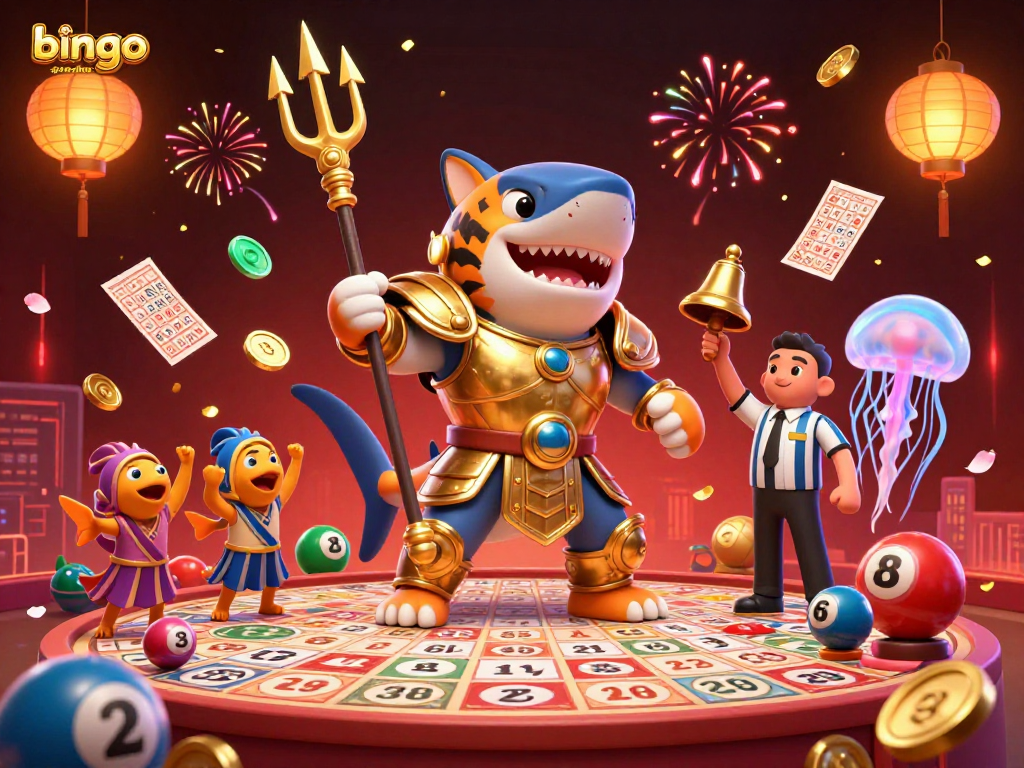 Engage in the thrilling world of bingo-game-online with vibrant 3D characters showcasing a lively underwater bingo scene.