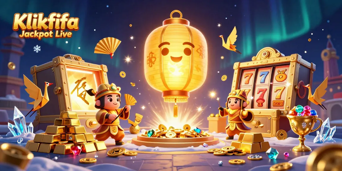 Engage with Klikfifa Jackpot Live featuring a golden lantern spirit and thrilling casino elements.