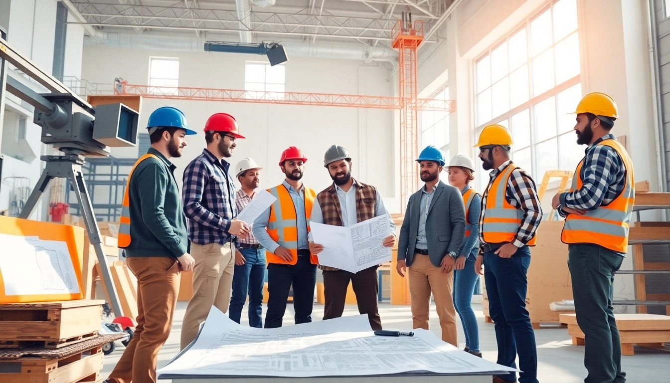 Flowdown contract agreement process visualizing teamwork in a construction environment.