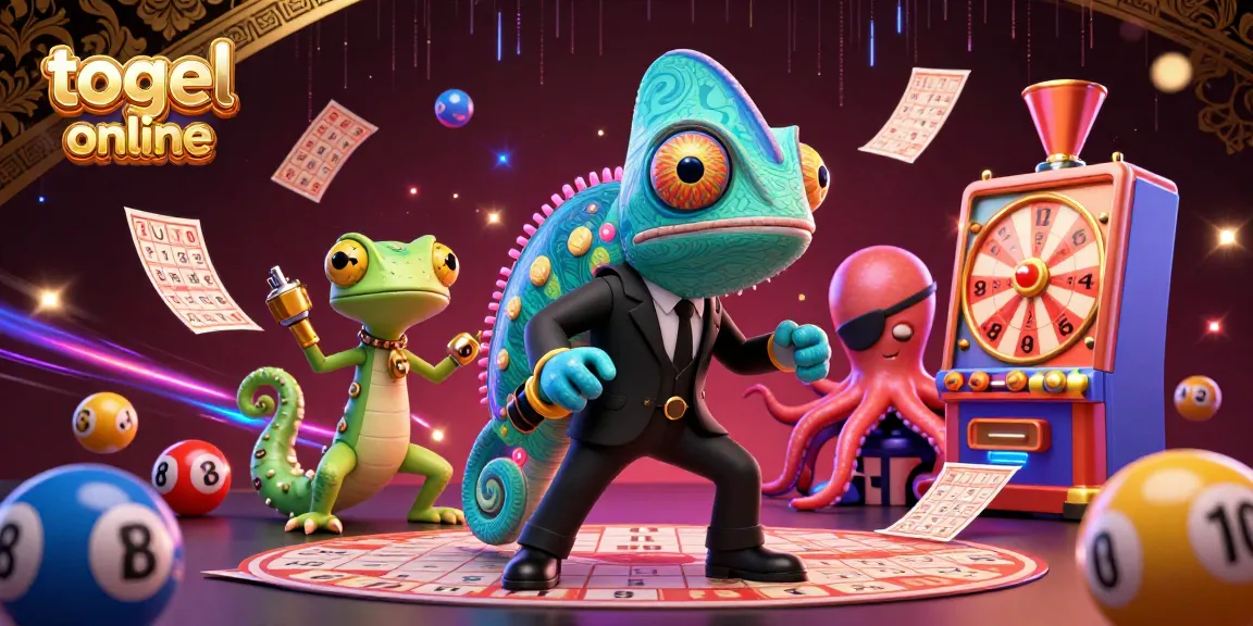 Engage with exciting togel online lottery adventures depicted in a rich 3D illustration featuring colorful elements.