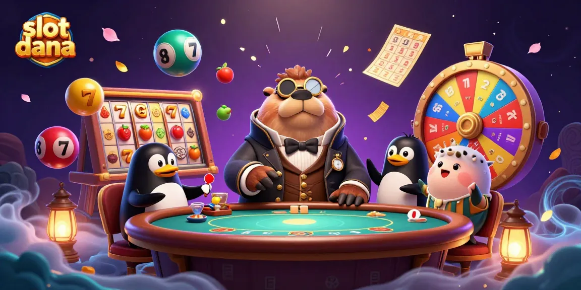 Experience thrills with slot dana in a dynamic illustration of a jolly walrus at an underwater gaming table.