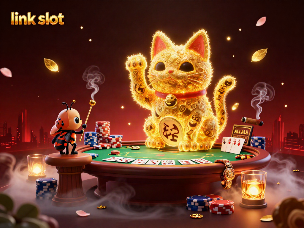 Experience big wins with the link slot machine, as vibrant symbols and golden fireflies delight players.