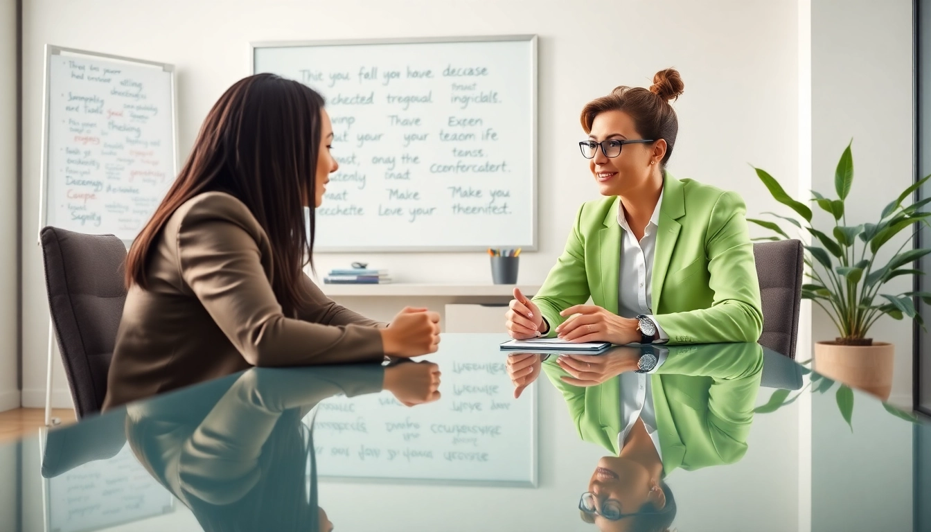 Engaging career coaching session showcasing professional guidance and client interaction.