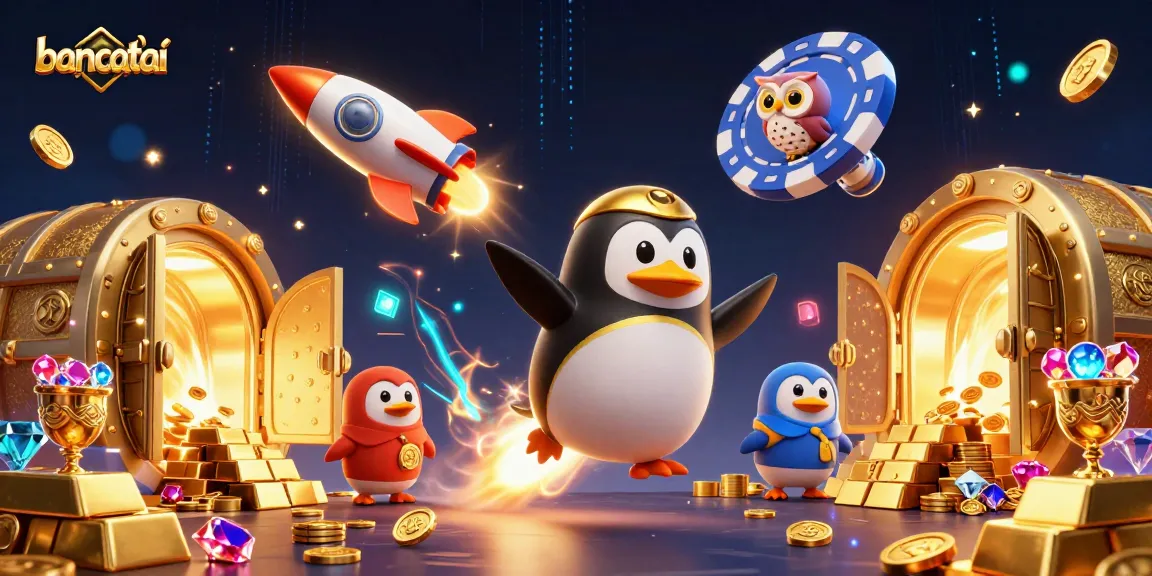 Enjoy thrilling wins with bancatai's golden penguin flying through a cosmic casino!