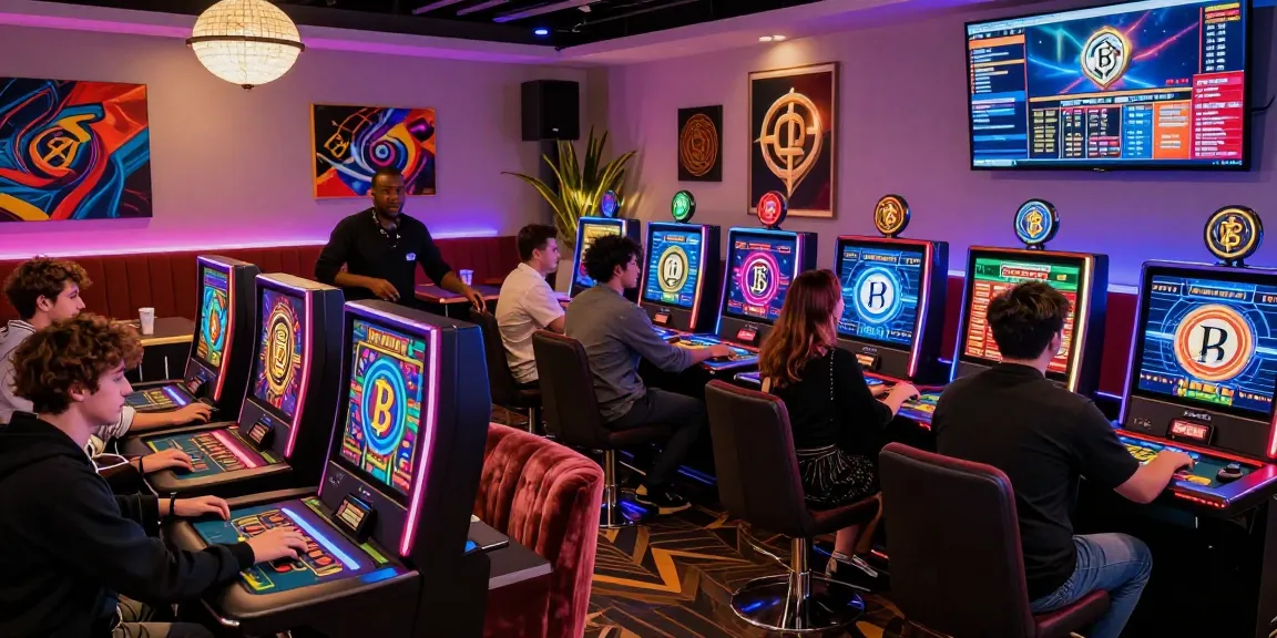 Engaged gamers at a crypto casino enjoying interactive digital gaming experiences.