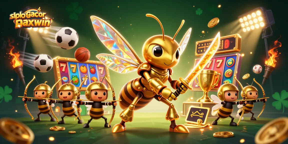 Engage with thrilling slot gacor maxwin gameplay featuring a giant golden hornet and vibrant game elements.