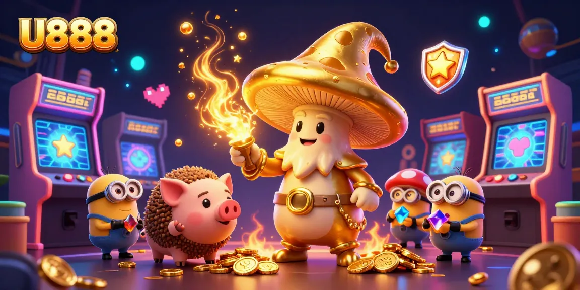 Immerse yourself in U888's golden gaming world filled with treasures and exciting 3D magic.